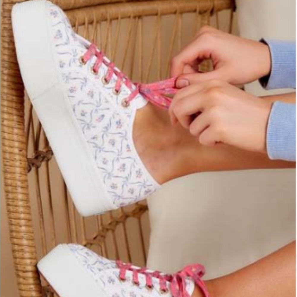 Loveshackfancy X Superga Sneakers Size 8 (Excelle… - image 1